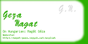 geza magat business card
