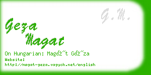 geza magat business card